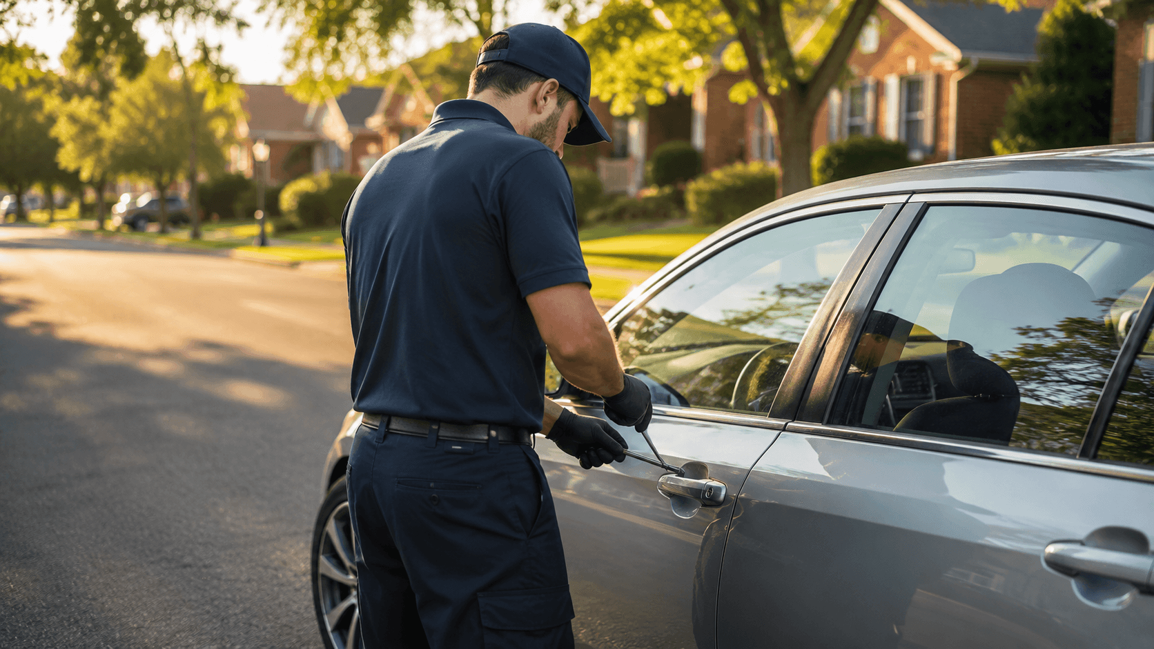 Tristar Locksmith technician providing car lockout in Greenback, TN